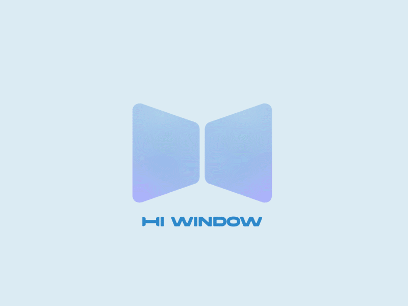 Hi Window Logo Design branding design design logo graphic design graphics logo motion graphics window logo