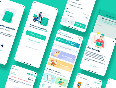 Semsem Delivery App delivery app green ui ux