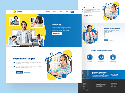 English Course Web Design Product Page design flat graphic design illustration minimal typography ui ux web website