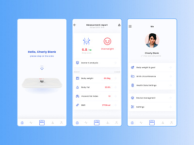 Redesign of the smart scale app app smart scale ui