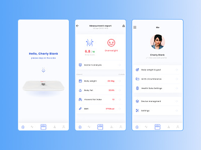 Redesign of the smart scale app