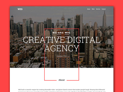 WIG agency Homepage clean landing page minimalism onepage