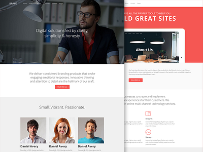 Bravo Website Template agency bootstrap clean corporate creative design html 5 minimalism multipurpose template web