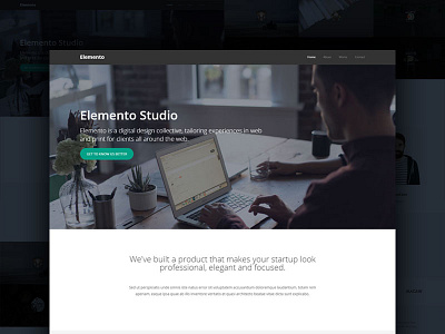 Elemento - Multipurpose HTML Template agency clean coming creative desktop diamond elegant personal simple soon templates ui