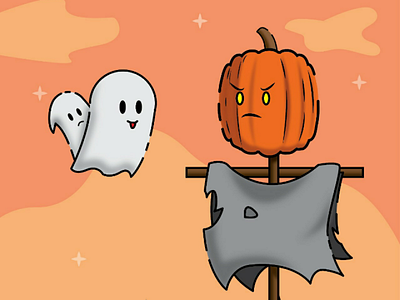 Annoying ghost halloween illustration illustrator vector