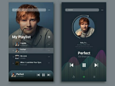 Music Player UI apps interface ui user interface ux