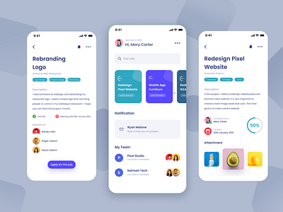 Freelancer Apps UI Design by Julius Christian on Dribbble