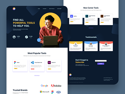 Tools Landing Page UI Design