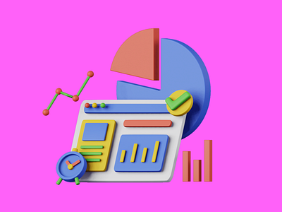 3D Analytic (Real-Time Analytics) 3d 3d icon 3d icons 3d illustrations 3d ilustration 3d modeling design illustration interface ui uiux user interface ux