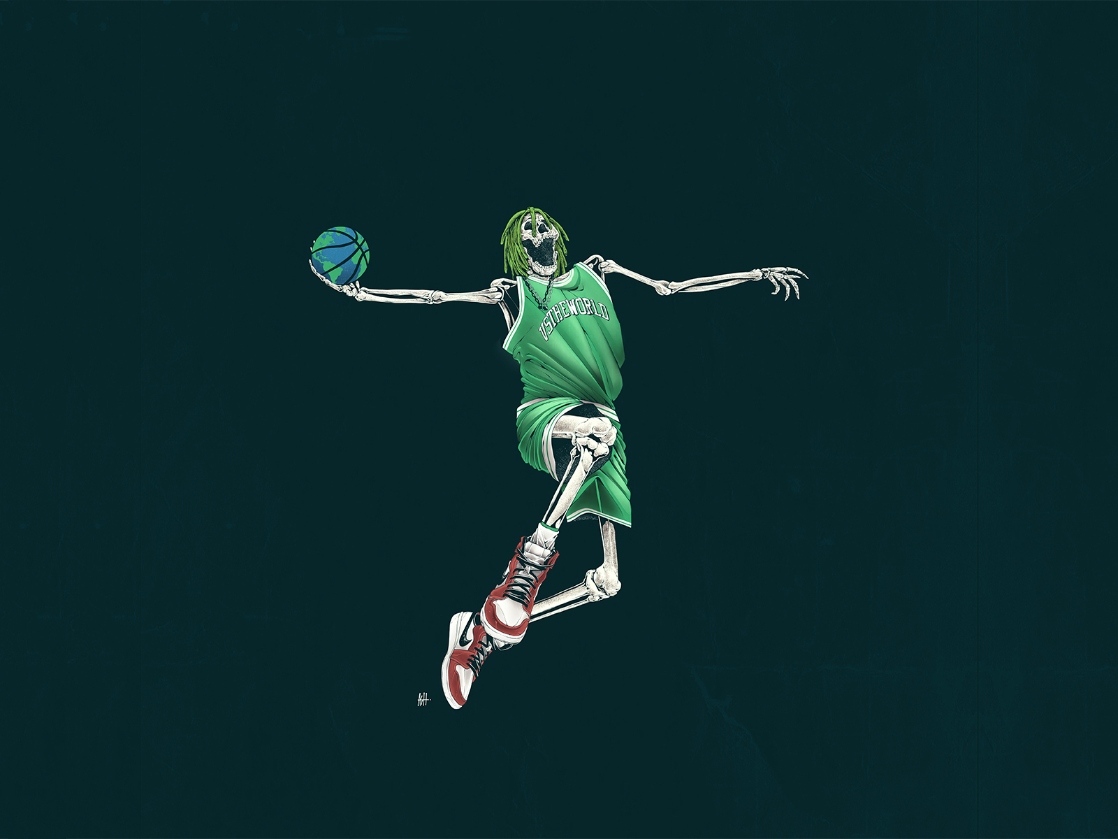 Basketball Skull by Ashclown on Dribbble