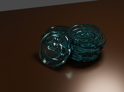 coin glass blender 3d design game art