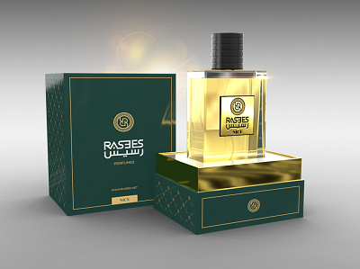 Rasees Perfumes 3d branding graphic design
