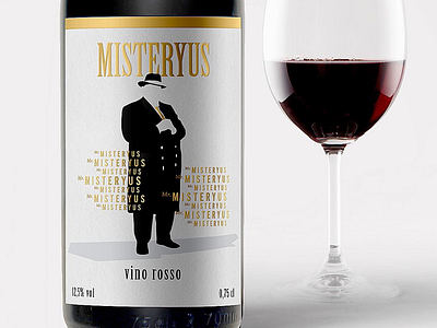 Mr Misteryus White Wine drink label wine wine label wine packaging