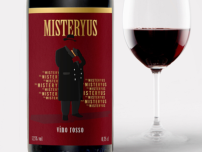 Mr Misteryus Red Wine drink label wine wine label wine packaging