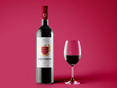 Lazzaroni Wine label label design label mockup label packaging labels packaging packaging design packaging mockup wine wine bottle wine branding wine label wine label design wine labels wine logo