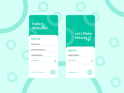 Daily UI 1 SignUp bird daily ui dailyuichallenge exploration first daily ui minimalist mobile mobile app mobile app design mobile design sign in sign up signup