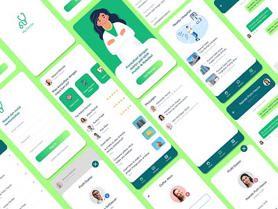 Redesign MyDoctor Apps BWA corona doctor exploration health hospital minimalist mobile app mobile app design mobile design mobile ui nurse redesign