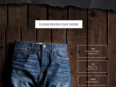 Review page clean customize dark e commerce grid jeans paper review shadow shop technical torn white wood