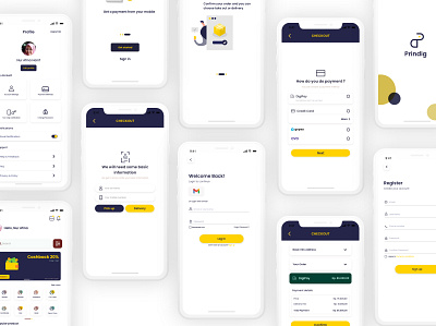 Design Printing Service delivery app ecommerce ui uidesign