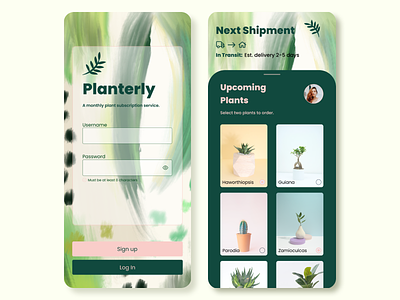 Planterly plant subscription app