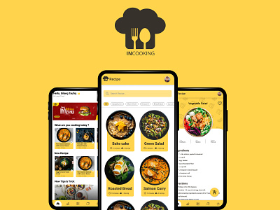 INCOOKING : your favorite food catalog app food mobile ui ux