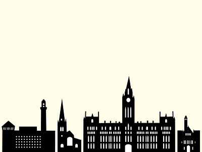 Manchester Buildings Illustration design flat illustration minimal vector