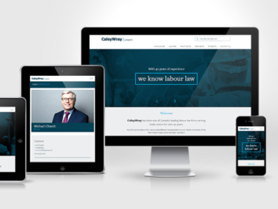 CaleyWray Website mockup