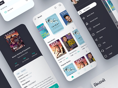 Book Buy and Rent App figma mobile app ui design uiux