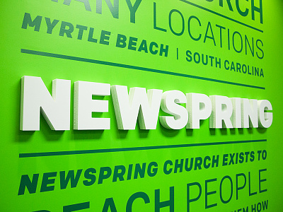Myrtle Beach Vision Wall church colfax construction environment interior jesus newspring signage