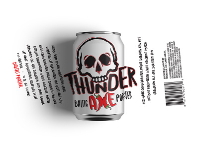 Thunderaxe Baltic Porter axe beer branding drink logo thunder