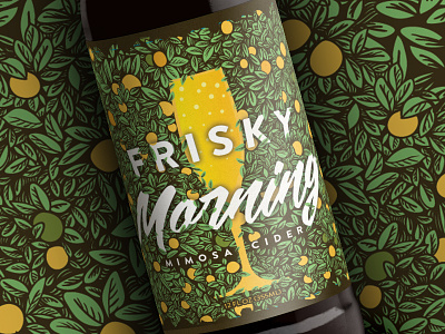 Frisky Morning beer cider label