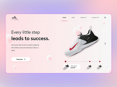 shoes brand landing page webui