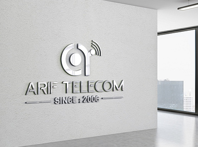 Exclusive Minimalist Logo for Arif Telecom business logo custom logo minimalist logo modern logo professional logo unique logo