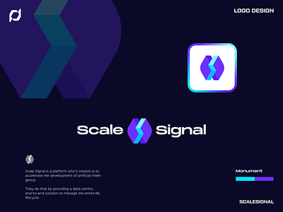 Scale Signal Logo Concept - Letter S Logo