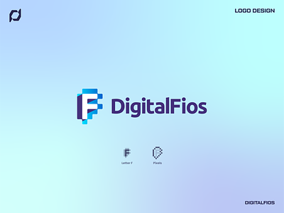 Digital Fios Logo Concept - Letter F Logo