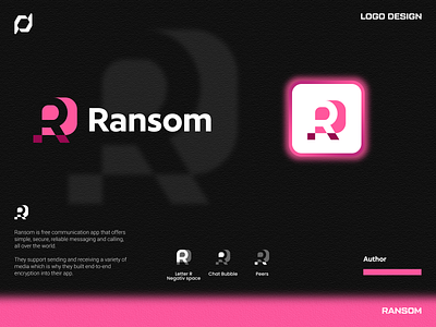 Ransom Logo Concept - Letter R logo (Chat Bubble)