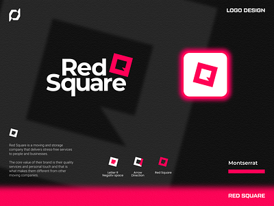 Red Square 2nd Logo Concept - Letter R logo (Square)