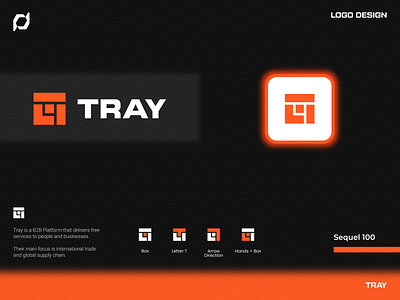 TRAY Logo Concept - Letter T logo (Box)