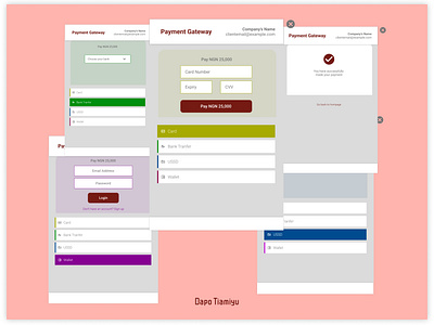 Payment Gateway UI Design