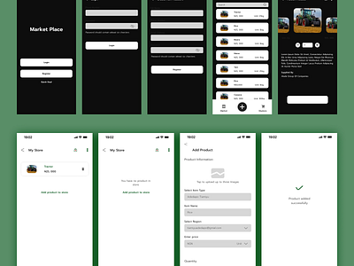 Agric Market Place farmer product design ui ux