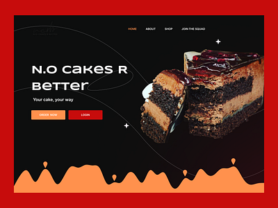 Cake Landing Page graphic design product design ui ux