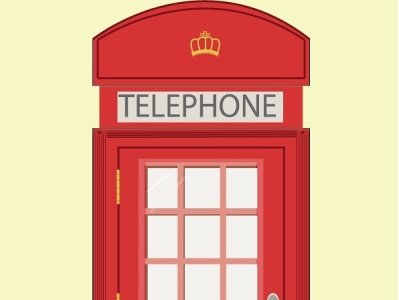 Telephone Booth art branding flat graphic design illustration illustrator typography ui ux vector