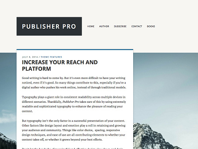 Publisher Pro design genesis framework interface photoshop responsive ui ux web design
