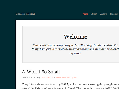 Blog Update design genesis genesiswp typography web wordpress