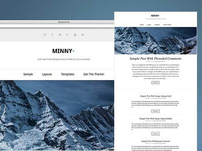 Minny Plus blogging design genesis framework genesiswp theme typography wordpress writing