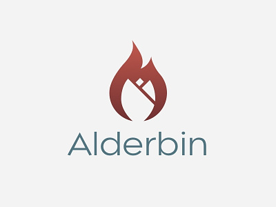 Alderbin Logo branding fire icon illustration logo rose typography vector