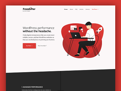 Freeshifter - Managed WordPress Performance launch logo typography ui ux web design web development webperf wordpress