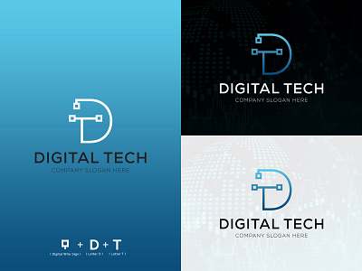 Digital Tech Logo Design ৷ Tech Logo Mark