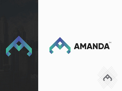 AM Letter Logo ৷ Amanda Logo Design