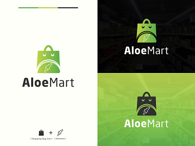 AloeMart Minimal Logo Design aloe vera brand brand design brand identity branding logo logo design logo maker logo mark logo type logodesign logotype minimal minimal logo minimalist minimalist logo minimalistic shop logo store logo